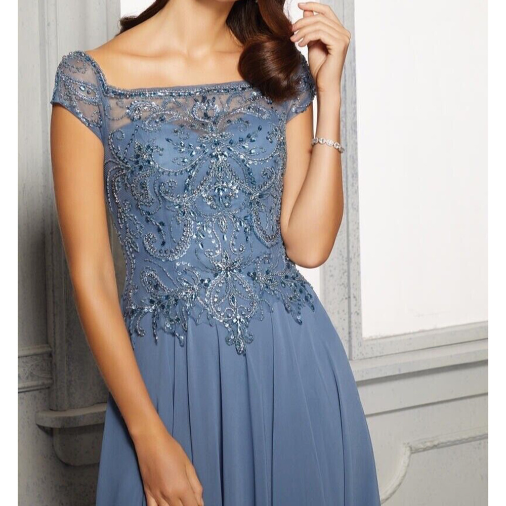 MGNY Madeline Gardner for NY by Mori Lee Dress 72419 Slate Sz. 16 (Sample) - Picture 3 of 8
